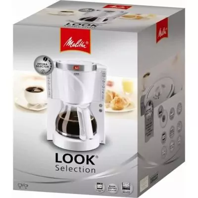 Cafetière Melitta Look IV Selection 1011-03 Blanc/Acier Brossé