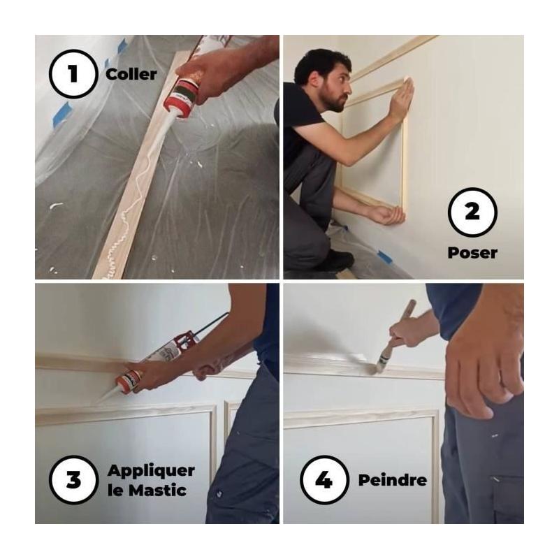 Kit moulure de soubassement 4m - NORDLINGER PRO - Moulure murale