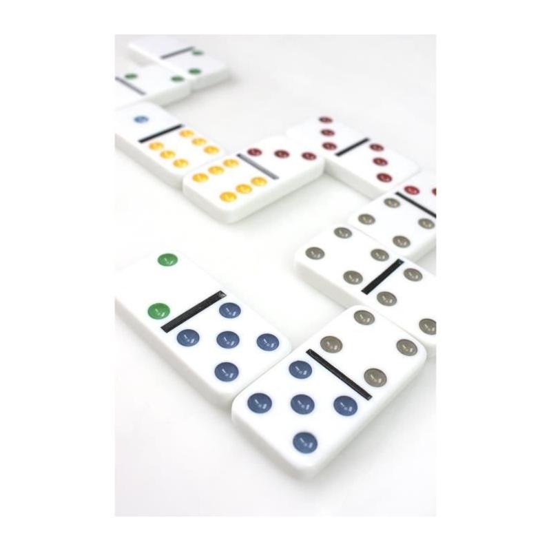 Domino TACTIC Double 6 en boîte métal - Jeu pour Enfants de 5 ans et +