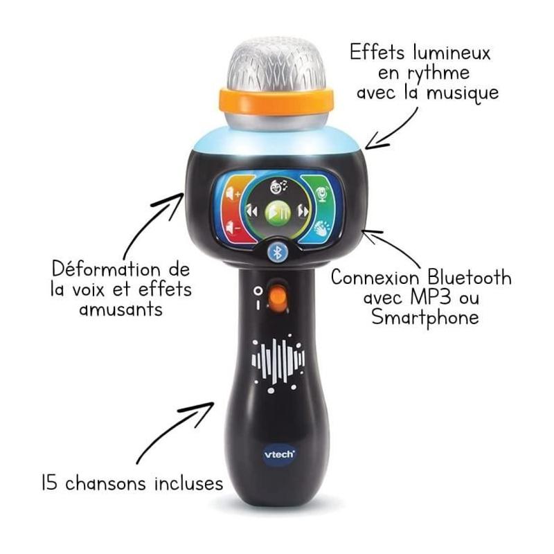 Microphone pour enfant VTECH - Super Micro Magic'Fun - Bluetooth et effets sonores
