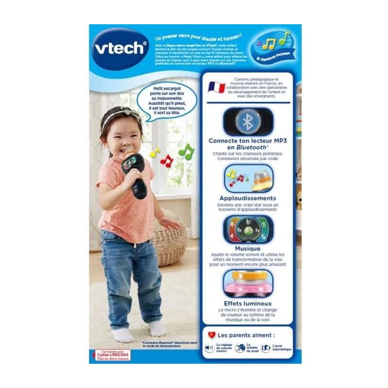 Microphone pour enfant VTECH - Super Micro Magic'Fun - Bluetooth et effets sonores