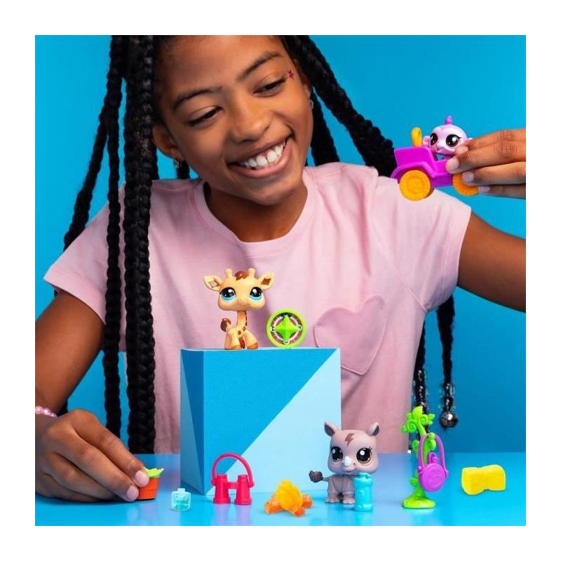 Figurines Littlest Pet Shop Pack Safari - 3 animaux et accessoires
