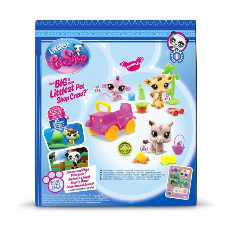 Figurines Littlest Pet Shop Pack Safari - 3 animaux et accessoires