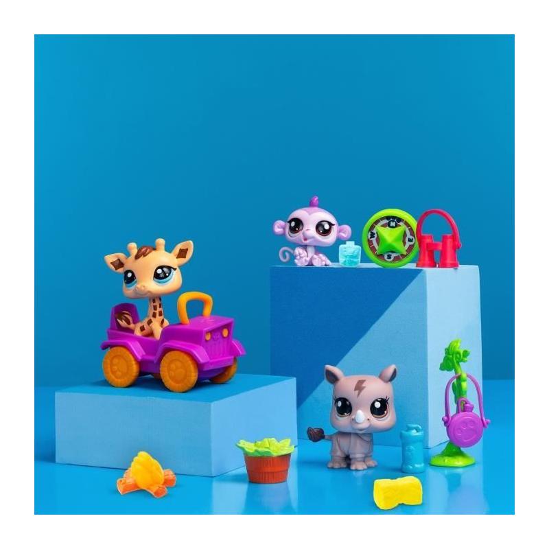 Figurines Littlest Pet Shop Pack Safari - 3 animaux et accessoires