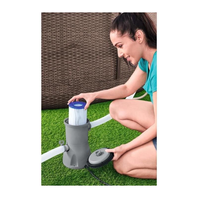 Filtre à cartouche Bestway - Pompe filtrante 3028 L/H - Gris
