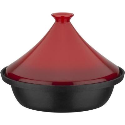 Faites mijoter vos plats avec style grâce à Tajine fonte massive - GSW - 30 x 22 cm - Rouge