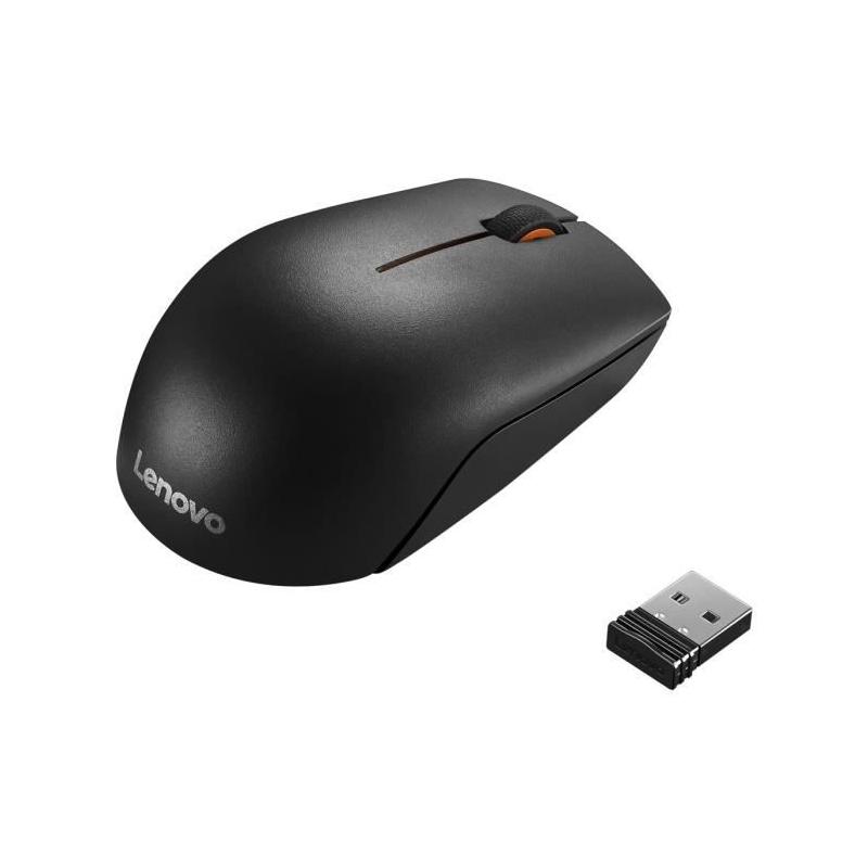 Souris sans Fil Lenovo 300 Noir - Compacte et Ergonomique