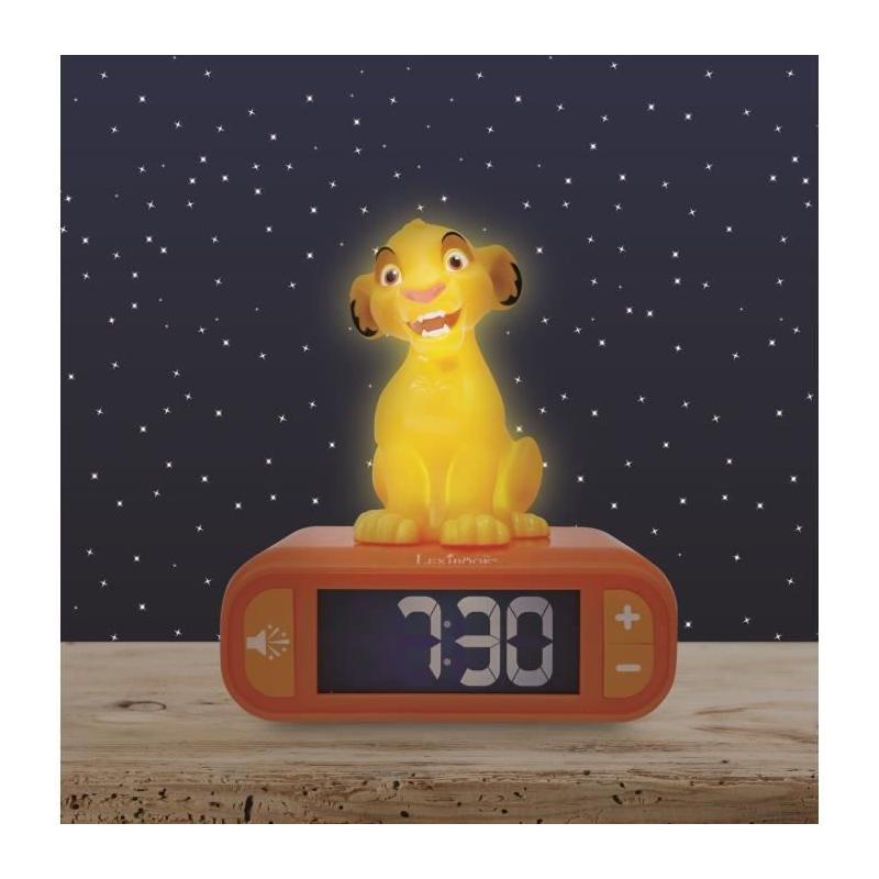 Réveil veilleuse 3D Lexibook Simba - Jaune vif - Pour enfant