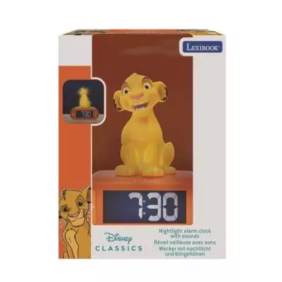 Réveil veilleuse 3D Lexibook Simba - Jaune vif - Pour enfant