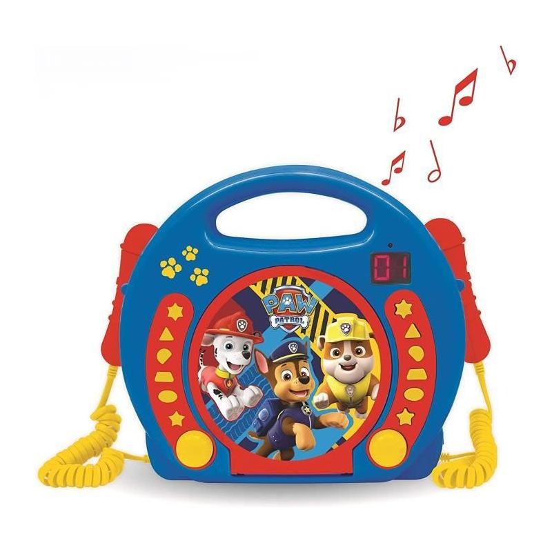 Lecteur CD karaoké enfant avec 2 micros - PAT' PATROUILLE