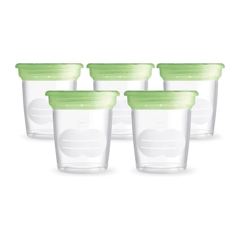 Lot de 5 pots de conservation pour lait maternel 120ml