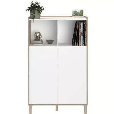 Ensemble salon design - MORPHOS - Blanc/Chene - PARISOT