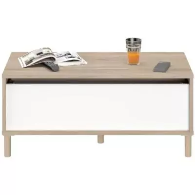Ensemble salon design - MORPHOS - Blanc/Chene - PARISOT