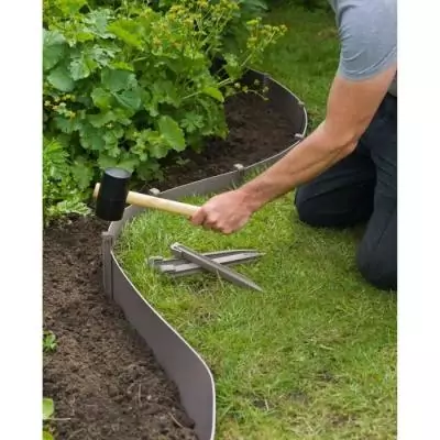 Bordure de jardin en polypropylène - Nature Beige Taupe 