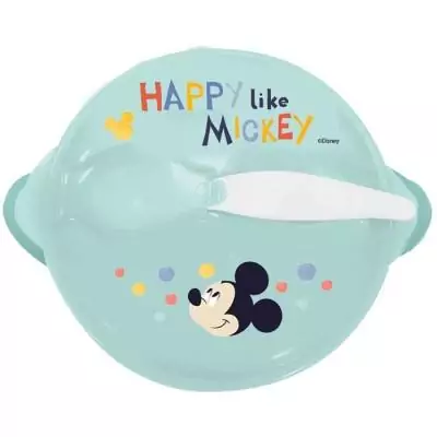 Bol hermétique Mickey +10mois avec ventouse et cuillère