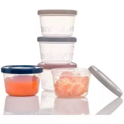 Lot de 5 boîtes de conservation 250ml pour repas bébé