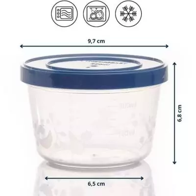 Lot de 5 boîtes de conservation 250ml pour repas bébé
