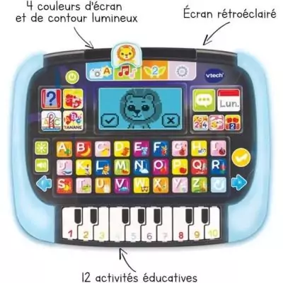 Tablette éducative VTECH P'tit Genius Magic Light - Noir/Bleu