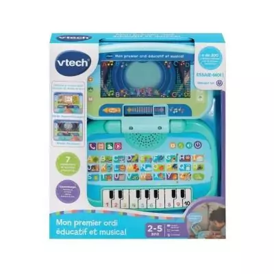 Un premier ordinateur éducatif et musical pour enfants de 33 x 30 x 7 cm