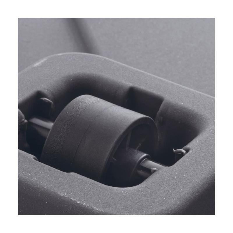 Pot de fleur Cube DEROMA Cosmo Anthracite 38 cm - Avec réserve d'eau et roulettes