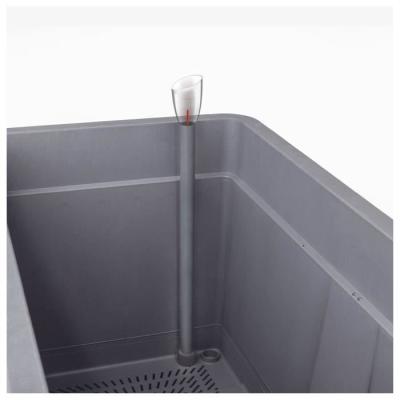 Pot de fleur Cube DEROMA Cosmo Perle 38 cm avec réserve d'eau et roulettes