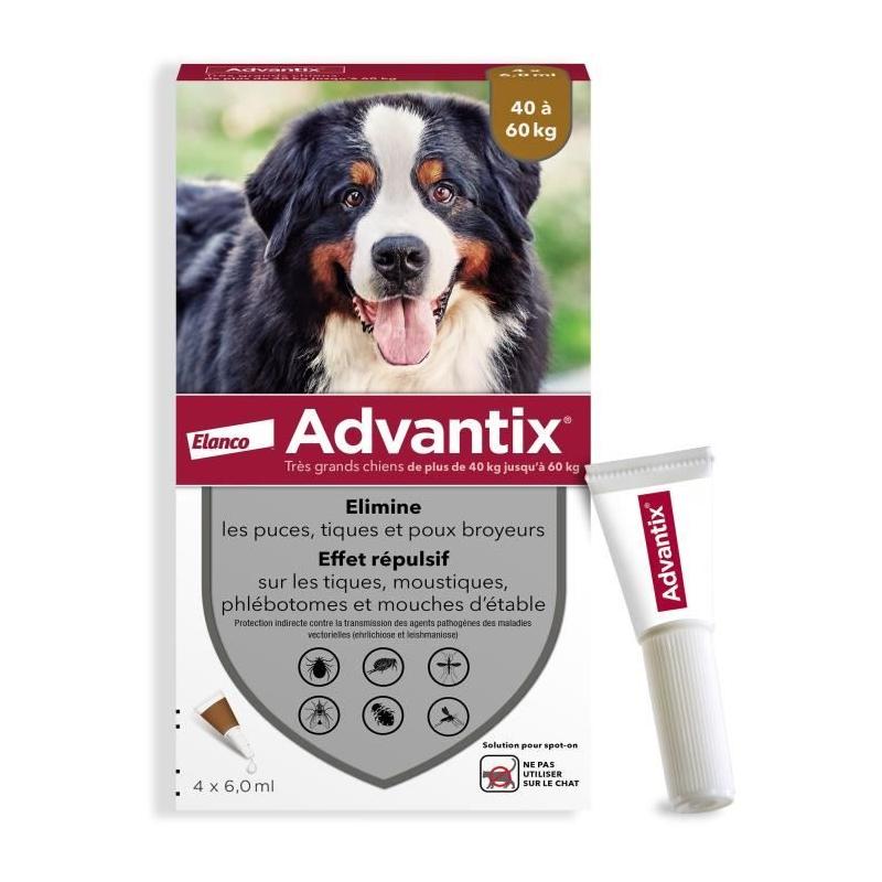 Advantix Chien 40-60kg: Solution Antiparasitaire 4 Pipettes
