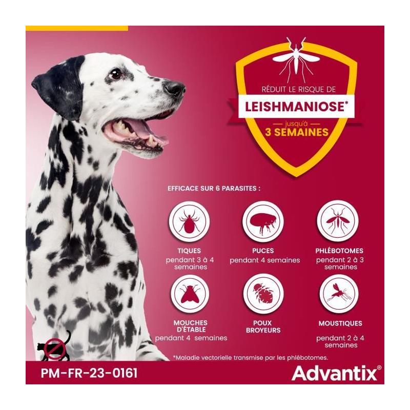 Advantix Chien 40-60kg: Solution Antiparasitaire 4 Pipettes