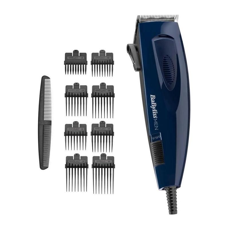 Tondeuse Cheveux BaByliss E695E - Lames en acier inoxydable - 8 guides de coupe