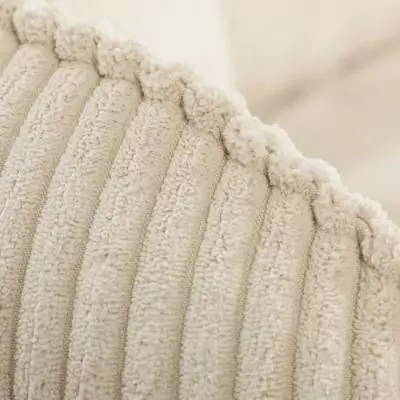 Canapé convertible 3 places BARI - Velours cotelé - Perle - Coffre de rangement Canapé convertible 3 places BARI - Velours cotelé - Perle - Coffre de rangement