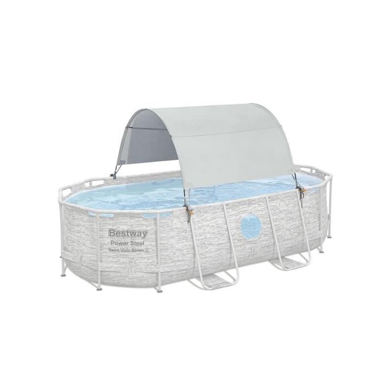 Auvent piscine ovale et rectangulaire - Protection efficace et compacte