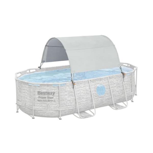 BESTWAY - Auvent pour piscine ovale et rectangulaire