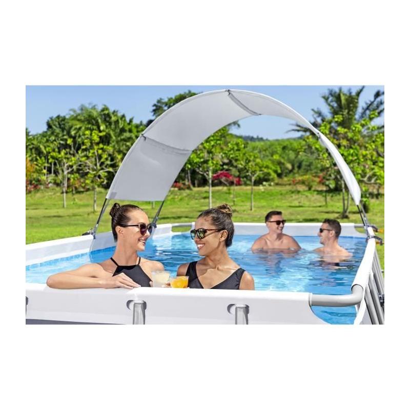 Auvent piscine ovale et rectangulaire - Protection efficace et compacte