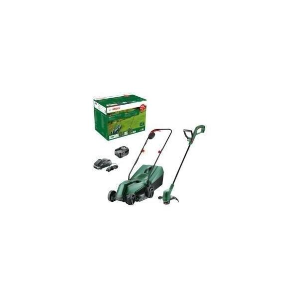 Bosch Pack 18V Tondeuse EasyMower + EasyGrassCut + x1 Batterie 4,0 Ah et Chargeur