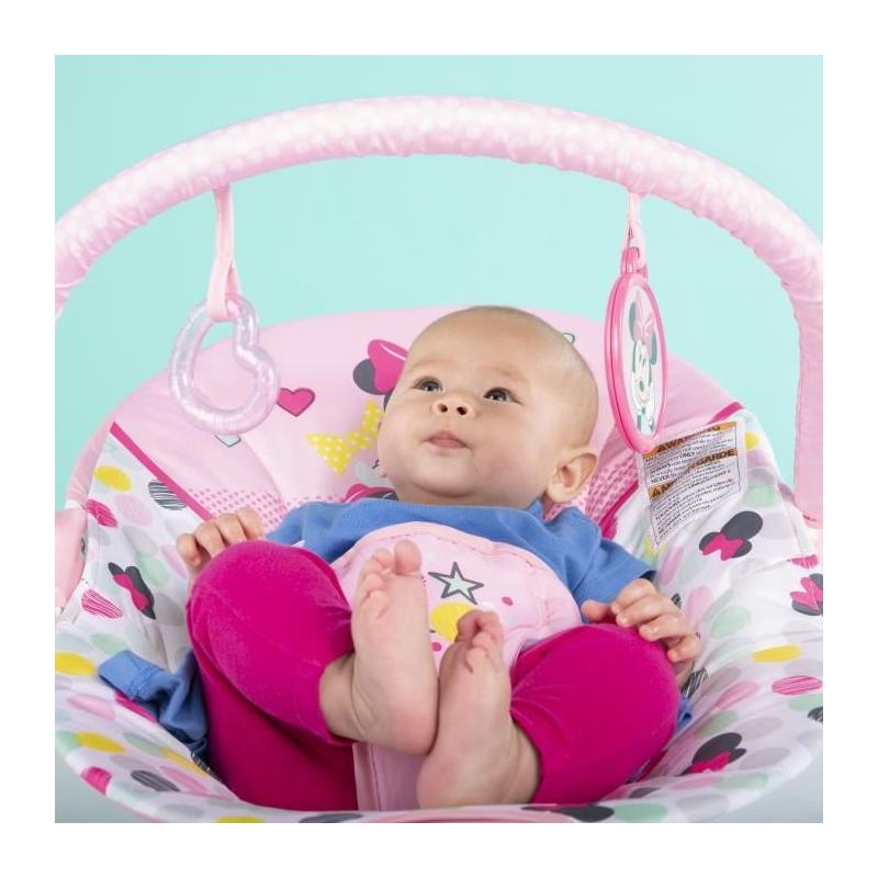 Transat bébé MINNIE Confettis avec jouets d'éveil - Vibrations apaisantes