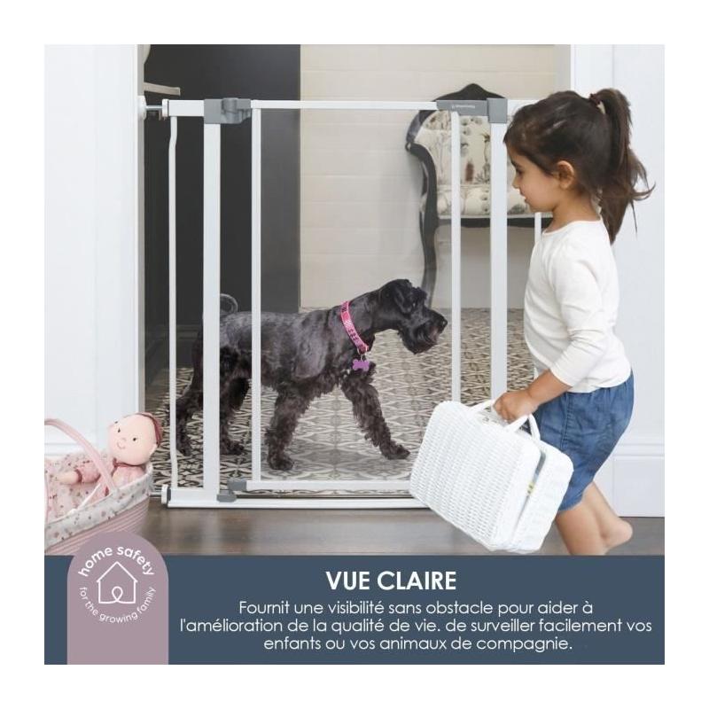 Barrière de sécurité transparente DREAMBABY - Maintien ouvert - Bas anti-chute