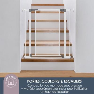 Barrière de sécurité transparente DREAMBABY - Maintien ouvert - Bas anti-chute