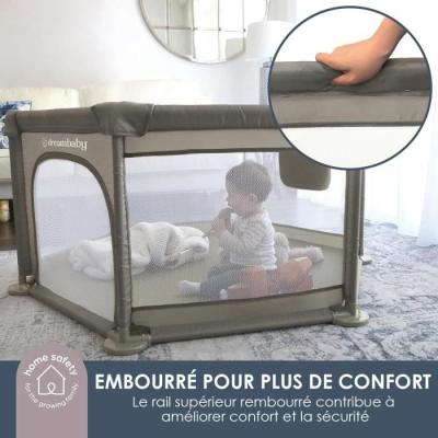 Parc Explore DREAMBABY - Parc Bébé Taupe Ø 1,40 m - H 70 cm