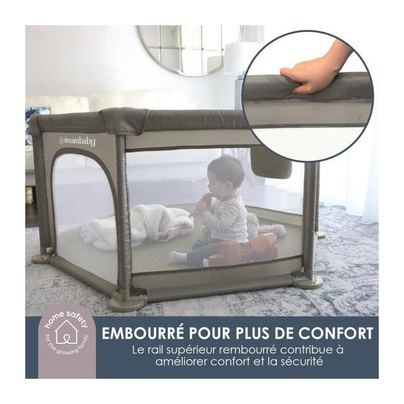 Parc Explore DREAMBABY - Parc Bébé Taupe Ø 1,40 m - H 70 cm