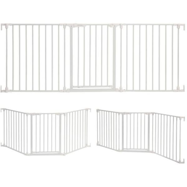 Barriere de sécurité enfant - Discovery 3 - DREAMBABY - 74,5 cm a 1,95 cm - Blanc