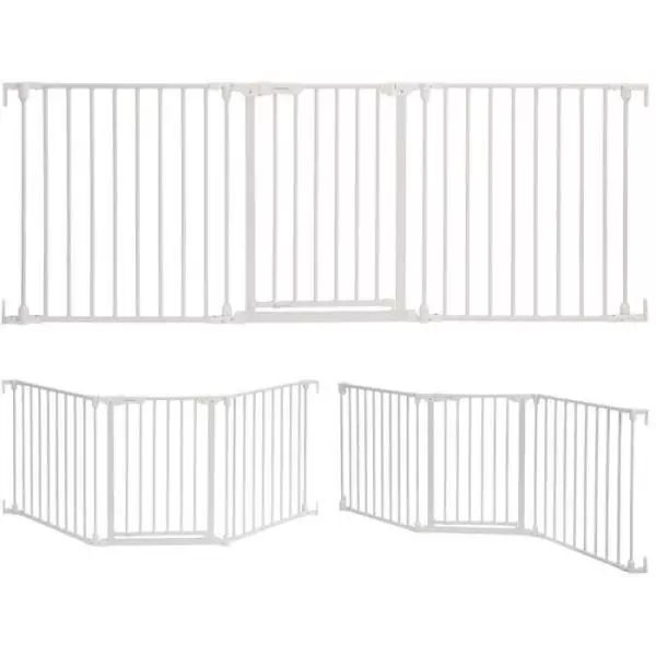 Barriere de sécurité enfant - Discovery 3 - DREAMBABY - 74,5 cm a 1,95 cm - Blanc