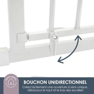 Barriere de sécurité enfant Discovery 3 - Blanc - 74,5 cm à 1,95 m