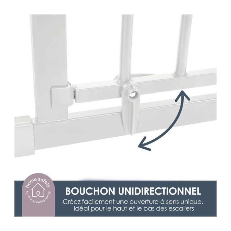 Barriere de sécurité enfant Discovery 3 - Blanc - 74,5 cm à 1,95 m