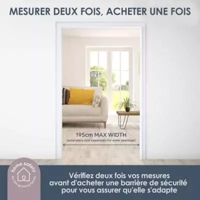 Barriere de sécurité enfant Discovery 3 - Blanc - 74,5 cm à 1,95 m
