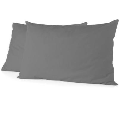Lot de 2 taies d'oreiller HOME LINGE PASSION - Gris anthracite