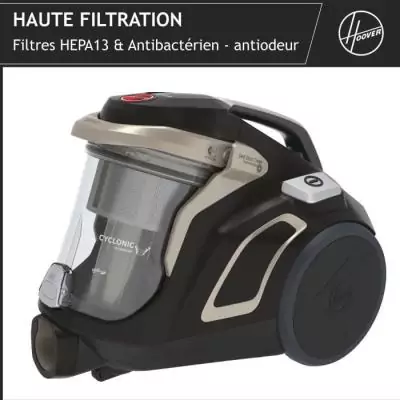 Aspirateur sans sac HOOVER HP720PET - Puissance 850W - Spécial parquet et animaux