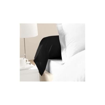 Taies de Traversin 100% coton noir - Lot de 2, 85x185 cm