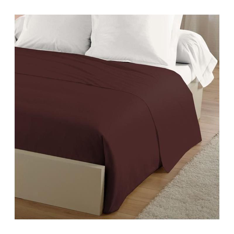 Drap plat moderne - LOVELY HOME - LH71589 - 240 x 300 cm - Marron