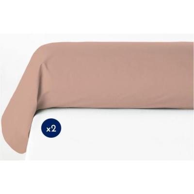 Lot de 2 taies de traversin rose - Qualité Lovely Home Oeko-Tex