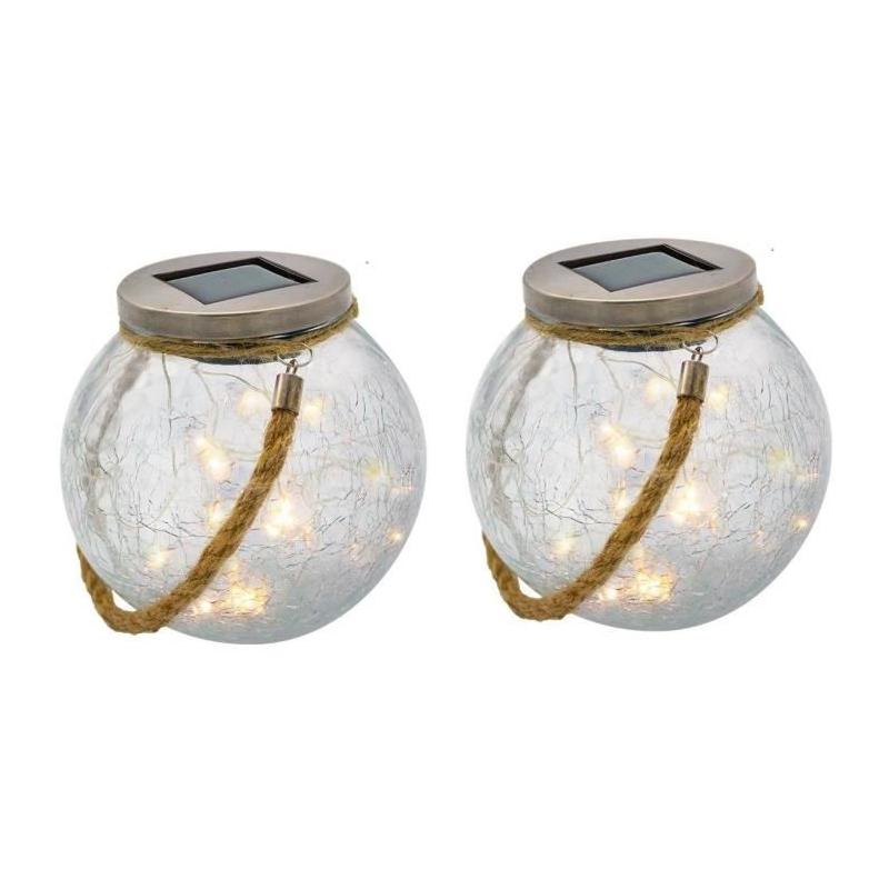 Lot de 2 boules solaires craquelées LUMISKY - CRACK BALL CORD