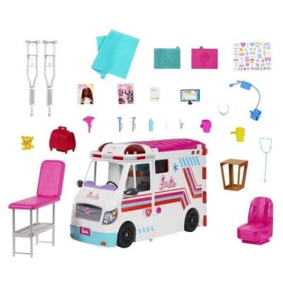 Barbie Ambulance et Clinique Médicale - Coffret avec Accessoires